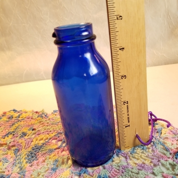 Bromo-Seltzer Emerson Drug Co 5" Cobalt Blue - Picture 3 of 9